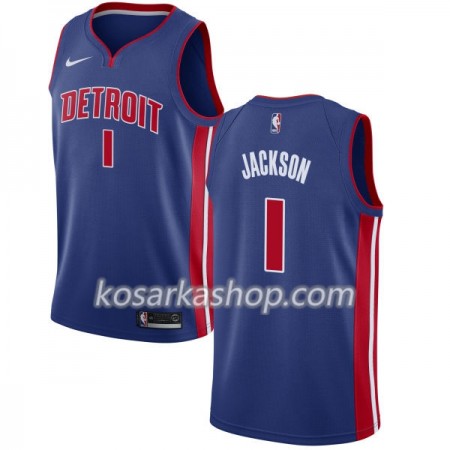 Dres Detroit Pistons Reggie Jackson 1 Nike 2017-18 Plava Swingman